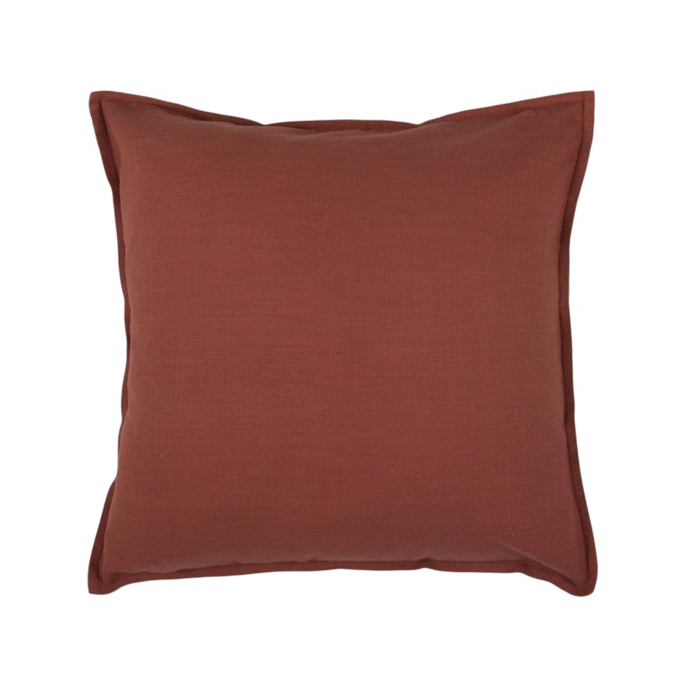 20" Brown Cotton Throw Pillow