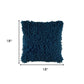 18" Blue Boho Textured Modern Throw Pillow