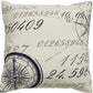 20" Black And Natural Nautical Compass Cotton Throw Pillow