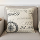 20" Black And Natural Nautical Compass Cotton Throw Pillow