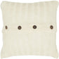 18" Ivory Cotton Throw Pillow
