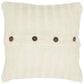 18" Ivory Cotton Throw Pillow