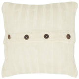 18" Ivory Cotton Throw Pillow