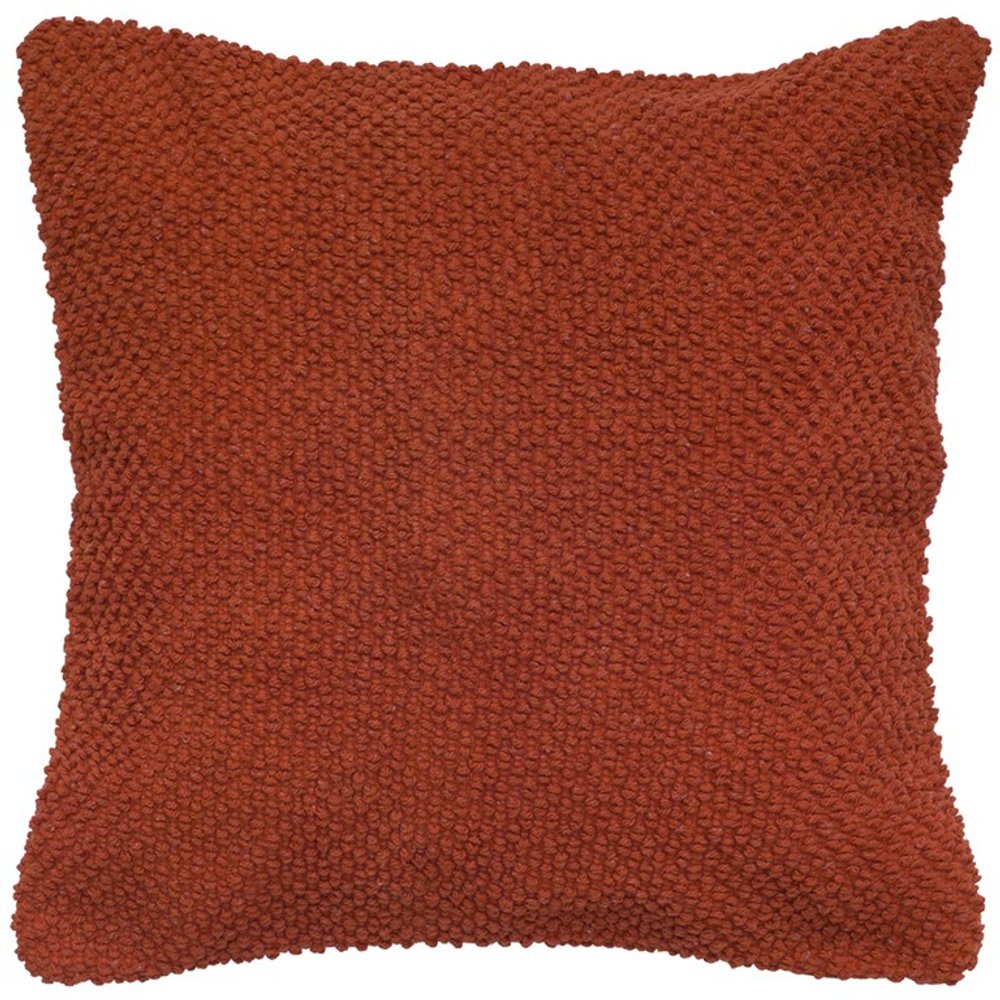 20" Brown Cotton Throw Pillow