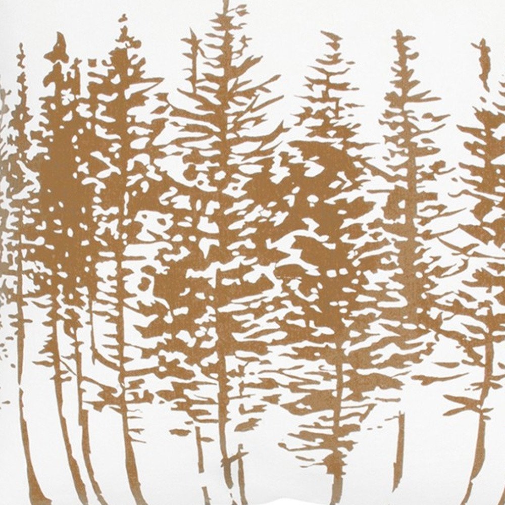 18" Yellow and Ivory Cotton Throw Pillow