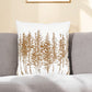 18" Yellow and Ivory Cotton Throw Pillow