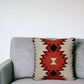 18" Orange and Ivory Cotton Throw Pillow
