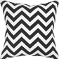 18" Black and Ivory Cotton Throw Pillow
