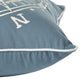 18" Navy and White Nautical Compass Throw Pillow