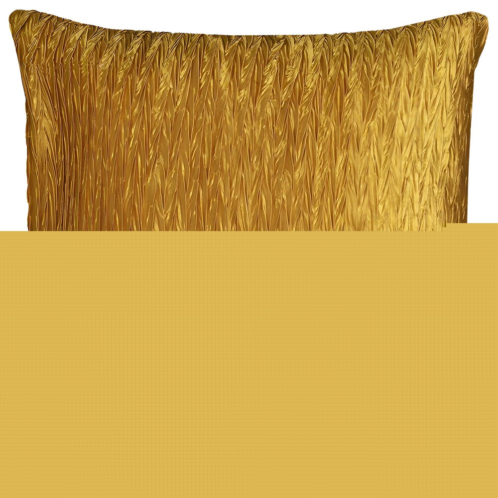 18" Gold Cotton Throw Pillow
