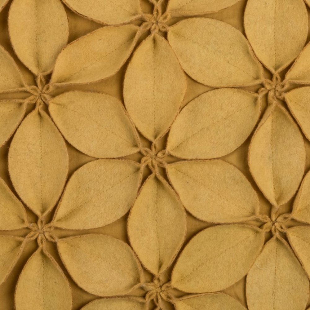 Cream Pinwheel Floral Petal Down Filled Throw Pillow