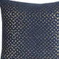 20" Blue and Gold Geometric Cotton Throw Pillow