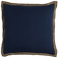 22" Navy Cotton Throw Pillow