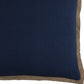 22" Navy Cotton Throw Pillow