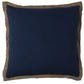 22" Navy Cotton Throw Pillow