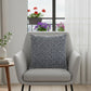 20" X 20" Blue and White Weave Cotton Zippered Pillow