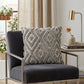 20" Natural And Gray Cotton Throw Pillow
