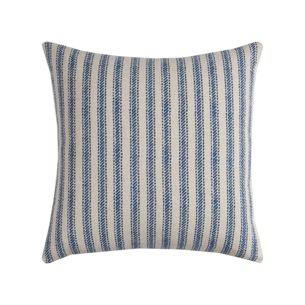 Gray Natural Ticking Stripe Throw Pillow