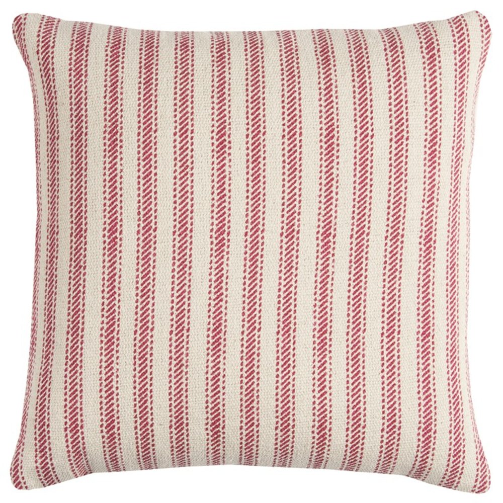 Gray Natural Ticking Stripe Throw Pillow