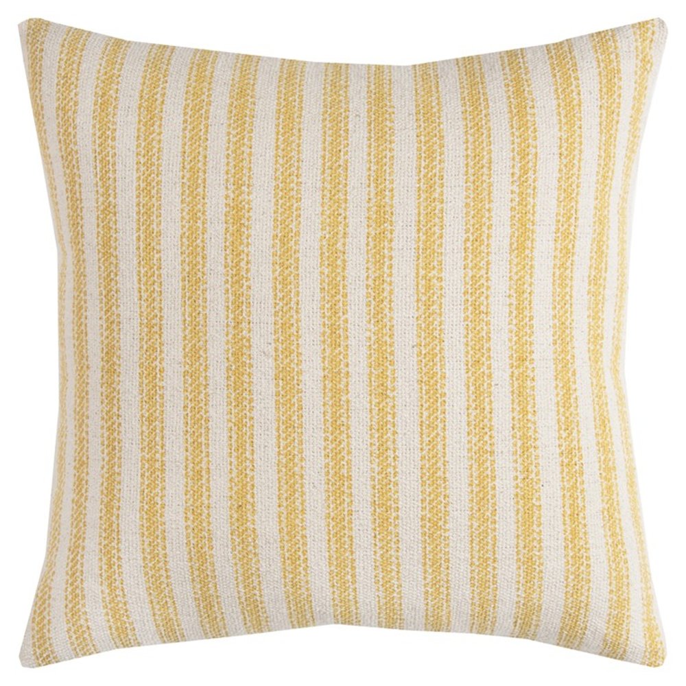 Gray Natural Ticking Stripe Throw Pillow