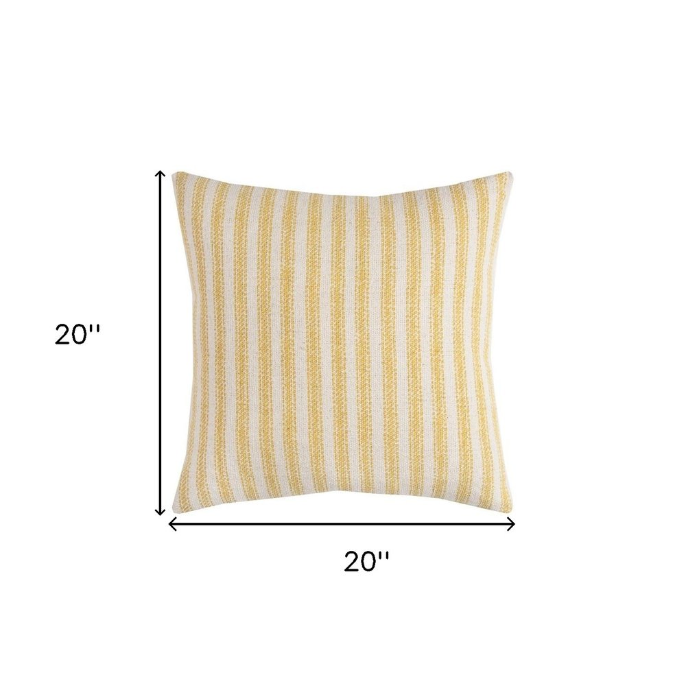 Gray Natural Ticking Stripe Throw Pillow
