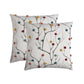 20" White And Black Coral Indoor Outdoor Throw Pillow With Pompoms