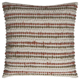 Brown Beige Nubby Texture Bands Throw Pillow