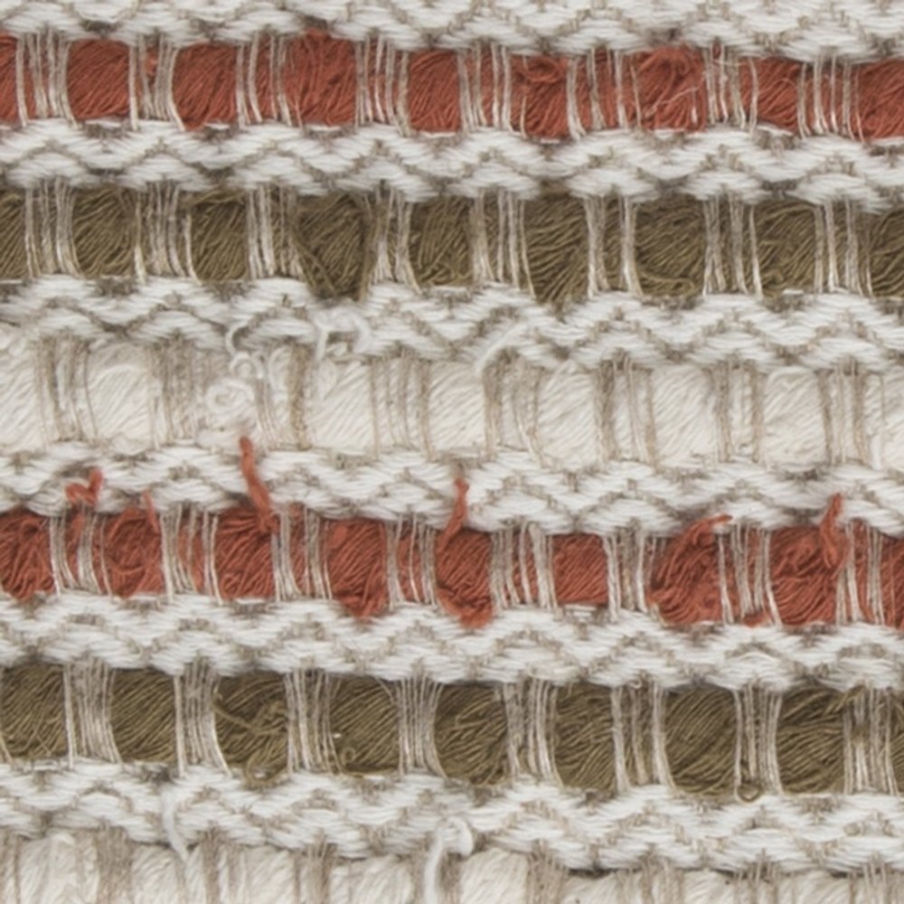 Brown Beige Nubby Texture Bands Throw Pillow