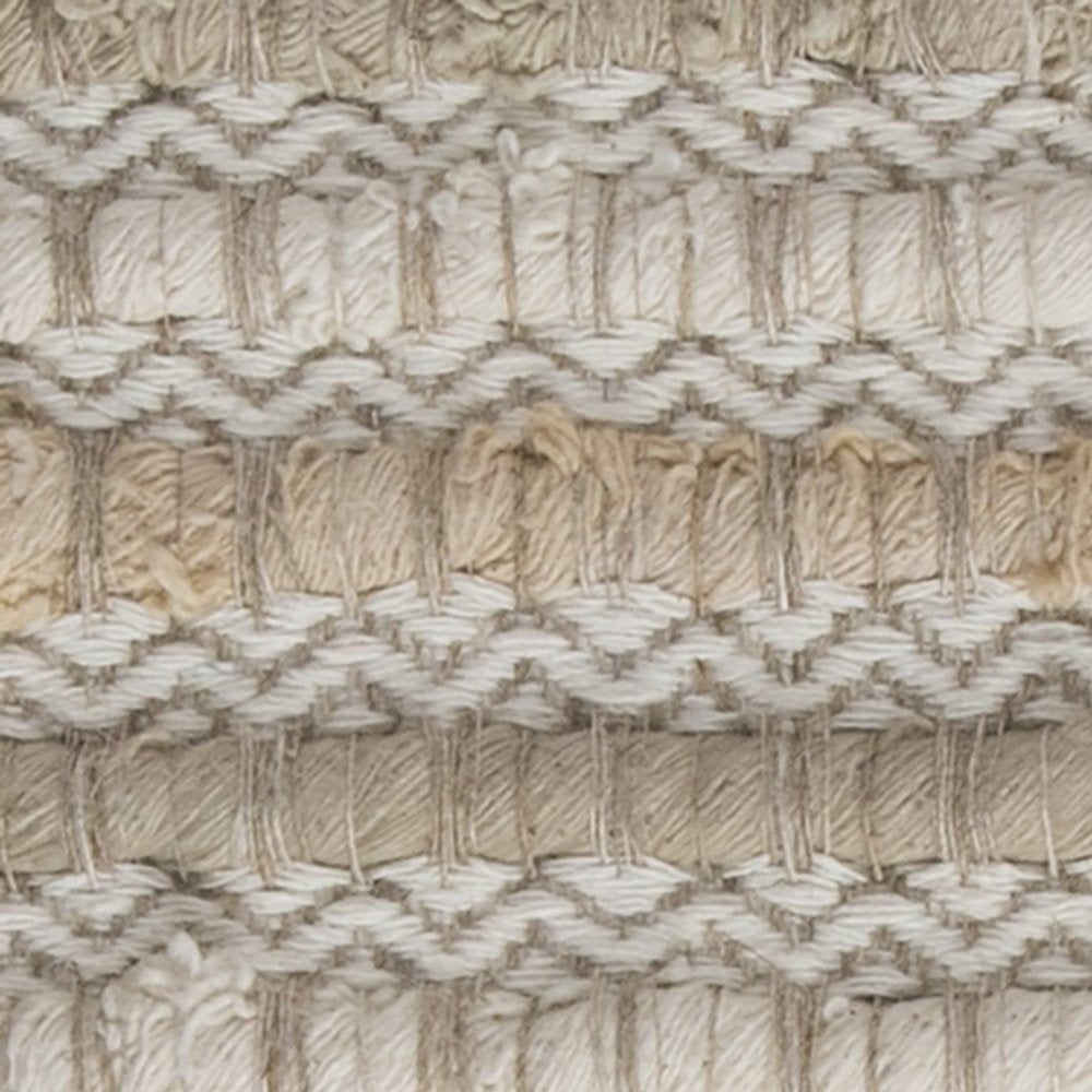 Brown Beige Nubby Texture Bands Throw Pillow