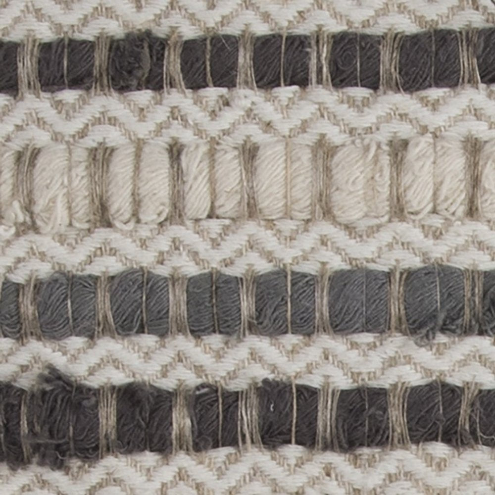 Brown Beige Nubby Texture Bands Throw Pillow