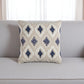 Navy Beige Classic Ikat Pattern Throw Pillow