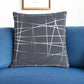 20" Gray and Gold Abstract Linework Cotton Throw Pillow