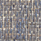 22" Blue And Gray Geometric Weave Nubby Cotton Throw Pillow with Texture