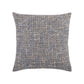 22" Blue And Gray Geometric Weave Nubby Cotton Throw Pillow with Texture