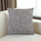 22" Blue And Gray Geometric Weave Nubby Cotton Throw Pillow with Texture