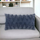 14" X 26" Indigo Cotton Lumbar Throw Pillow with Texture