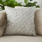 Lux Silver and Gold Beaded Chevron Throw Pillow