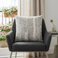 Gray Silver Metallic Tonal Print Throw Pillow
