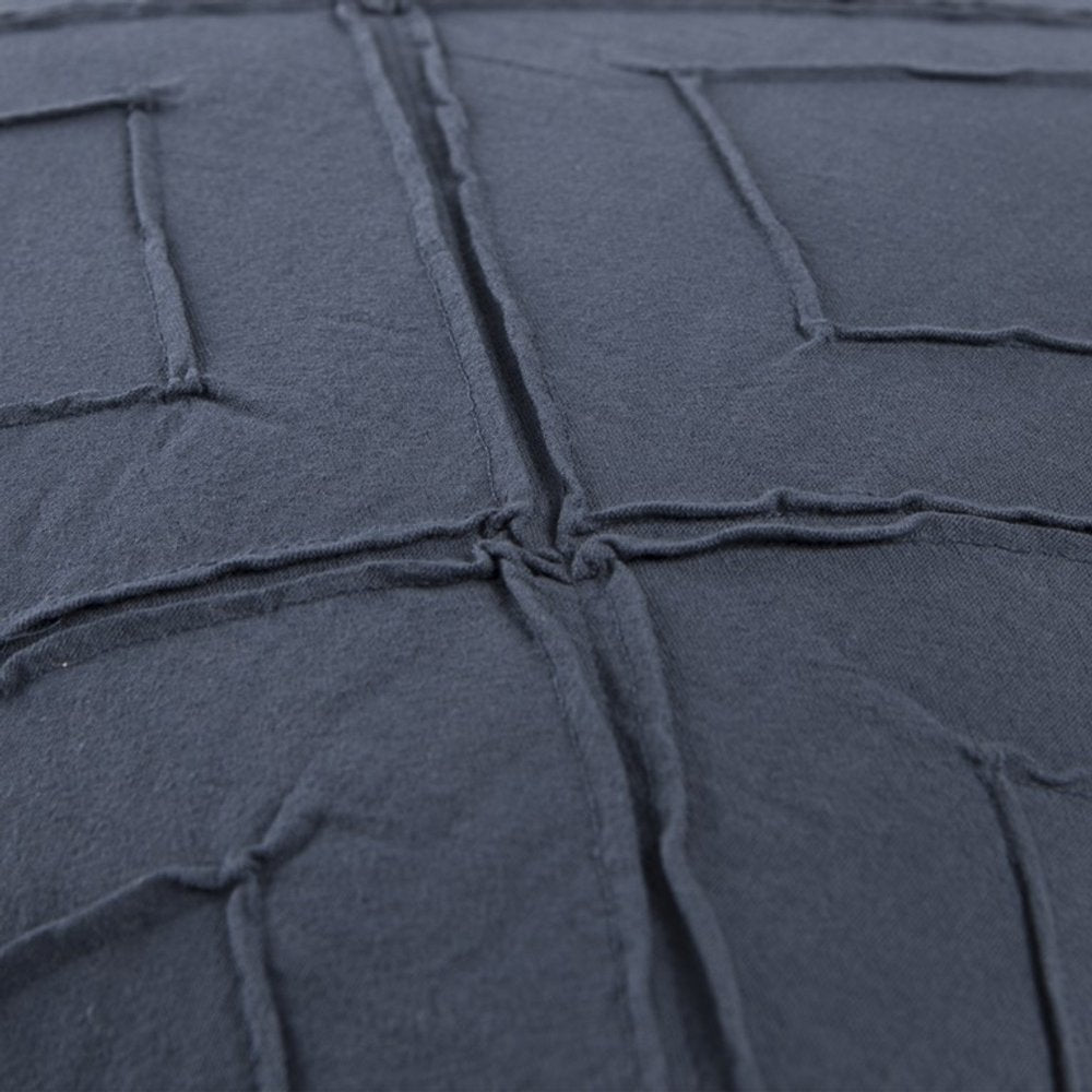 Indigo Pin Tuck Diamond Pattern Throw Pillow