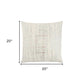 20 X 20 Natural Zippered 100% Cotton Throw Pillow
