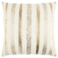 Silver and Gold Glam Stripe Beaded Throw Pillow