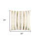 Silver and Gold Glam Stripe Beaded Throw Pillow