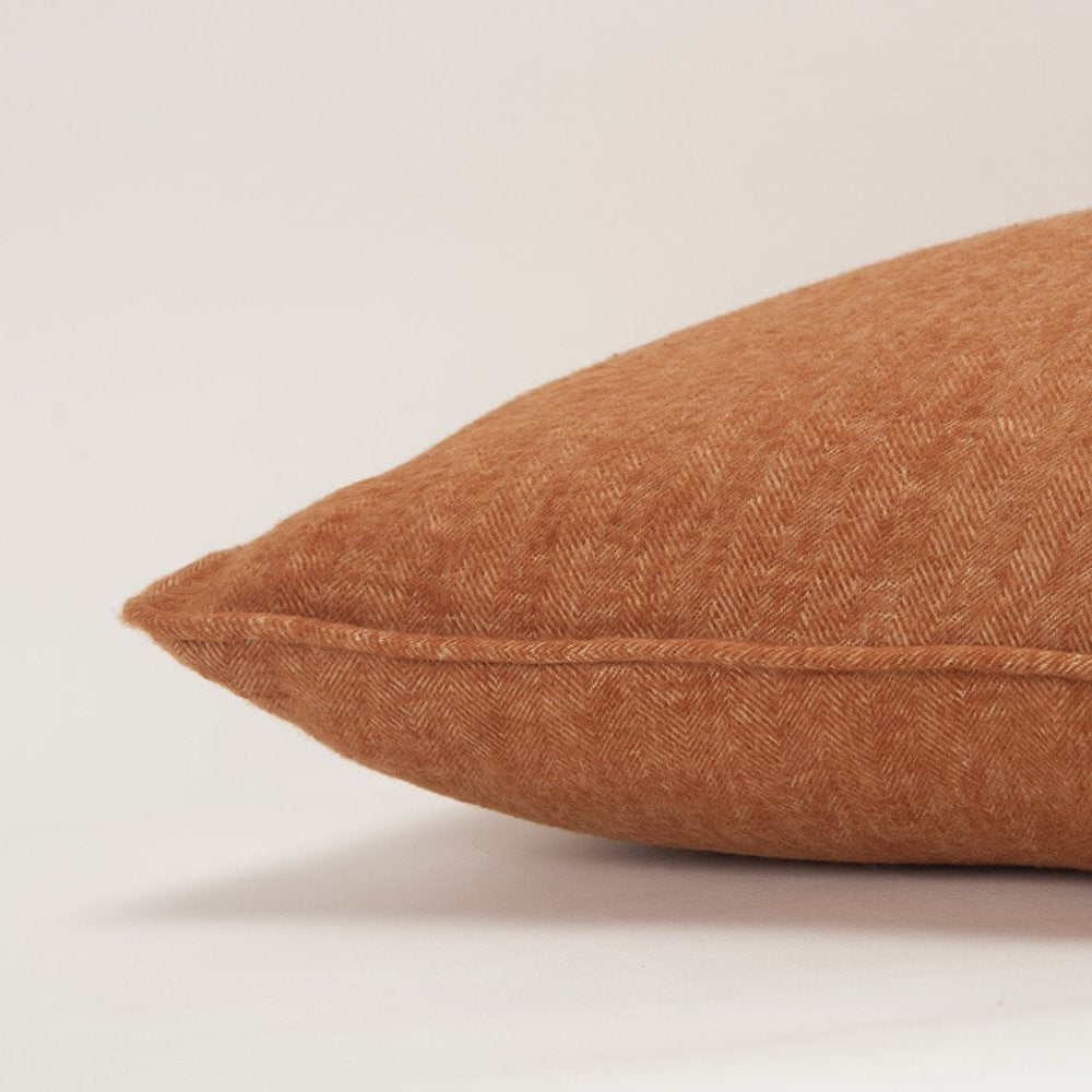 20" Brown Cotton Throw Pillow