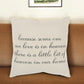 20" Natural and Gray Heaven In Our Home Cotton Throw Pillow