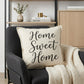 20" Natural and Gray Grateful Heart Cotton Throw Pillow