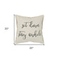 Gray Cream Stay Awhile Decorative Throw Pillow