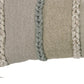 Beige Brown Braided Stripe Lumbar Pillow