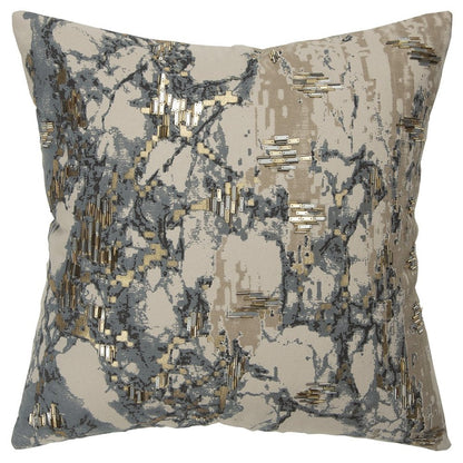 Natural Taupe Marbled Pattern Throw Pillow