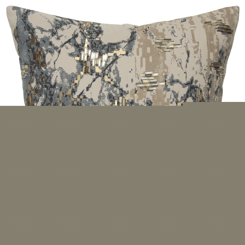 Natural Taupe Marbled Pattern Throw Pillow
