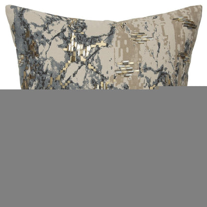 Natural Taupe Marbled Pattern Throw Pillow